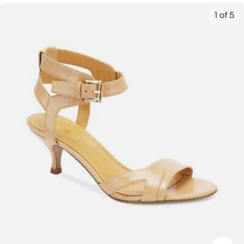 Nine West White Strappy Heels